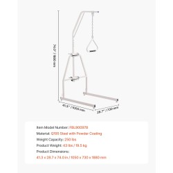 Trapetsitanko sängyn käyttöön vapaasti seisova Q195-teräs puristuskiinnitys