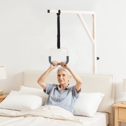 Sängyn kolmiotanko lattiatelineellä korkeussäädettävä Q195-teräs 2 pyörää 159 kg kantavuus