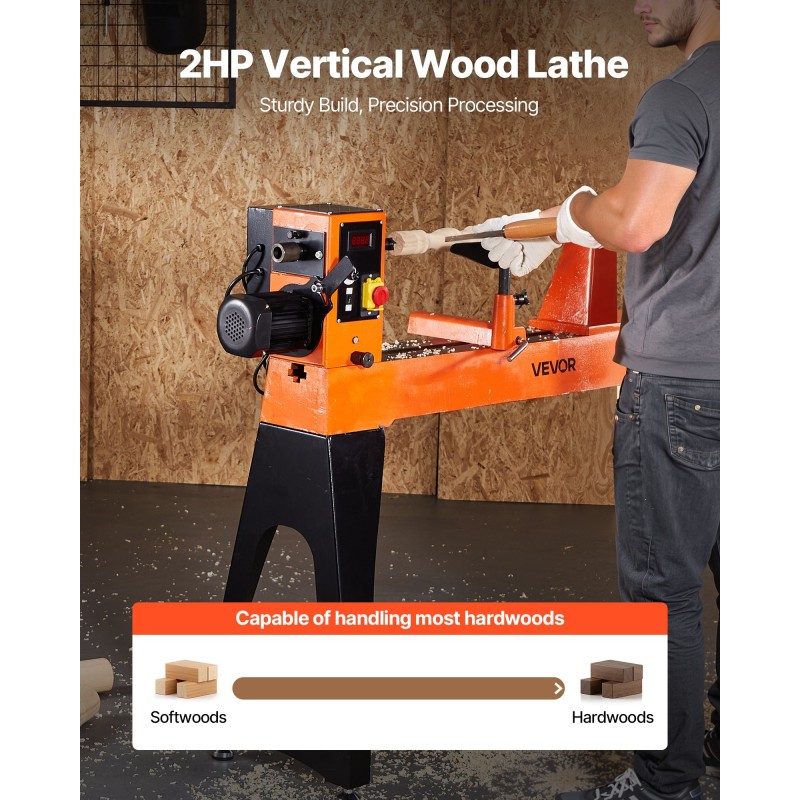 Puutyösorvi 1500 W valurautarunko harjaton tasavirtamoottori 1020 mm keskiöväli