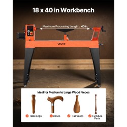 Puutyösorvi 1500 W valurautarunko harjaton tasavirtamoottori 1020 mm keskiöväli