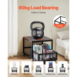 Minijääkaapin taso metallirungolla ja E1-luokan puulevyllä lukittavat pyörät irrotettava alavaunu