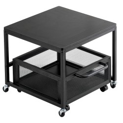 Minijääkaapin taso metallirungolla ja E1-luokan puulevyllä lukittavat pyörät irrotettava alavaunu