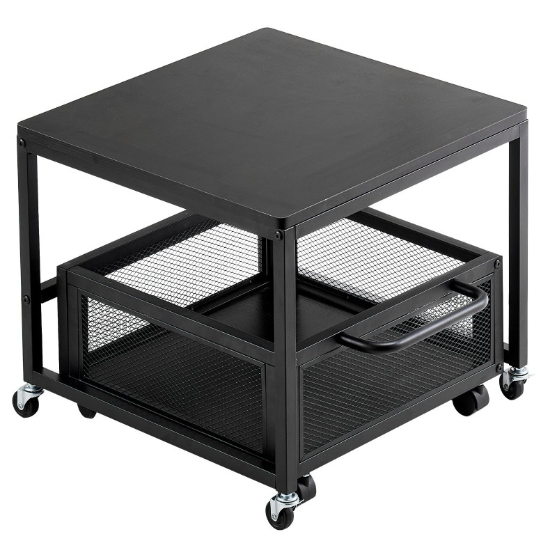 Minijääkaapin taso metallirungolla ja E1-luokan puulevyllä lukittavat pyörät irrotettava alavaunu