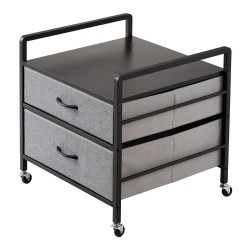 Minijääkaapin alusta metallirungolla ja massiivipuulevyllä kaksi vesitiivistä laatikkoa kääntyvillä pyörillä