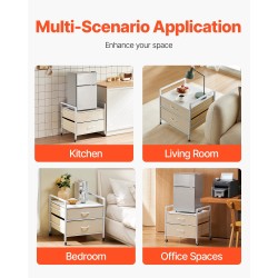 Minijääkaapin teline metallirungolla 15 cm E1-luokan massiivipuulevy, 2 vedenpitävää laatikkoa, lukittavat pyörät