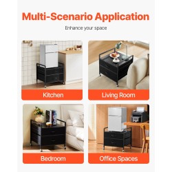 Minijääkaapin taso metallirunko viisitoista millimetriä massiivipuulevy kaksi vedenpitävää laatikkoa neljä lukittavaa pyörää