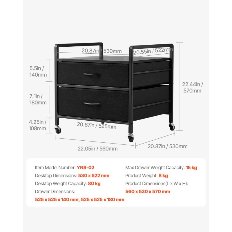 Minijääkaapin taso metallirunko viisitoista millimetriä massiivipuulevy kaksi vedenpitävää laatikkoa neljä lukittavaa pyörää