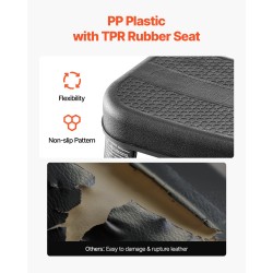 Mekaanikon jakkara teräsrunko 360 asteen kääntyvä istuin pyörillä integroidulla työkalutarjottimella