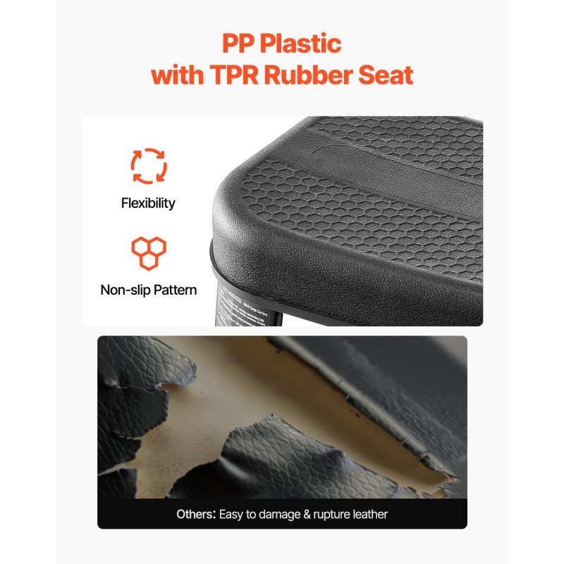 Mekaanikon jakkara teräsrunko 360 asteen kääntyvä istuin pyörillä integroidulla työkalutarjottimella