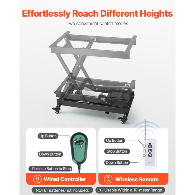 Sähköinen nostopöytä hiiliteräsrunko korkeussäädettävä 200–710 mm 150 kg