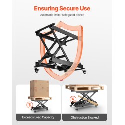 Sähköinen nostopöytä hiiliteräsrunko korkeussäädettävä 200–710 mm 150 kg
