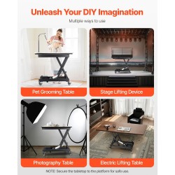 Sähköinen nostopöytä hiiliteräsrunko korkeussäädettävä 200–710 mm 150 kg