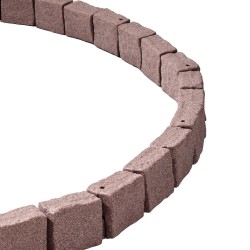 Muovinen kivireunus PE muovi 1190 mm 4 pakkaus ruskea piha rajaukseen