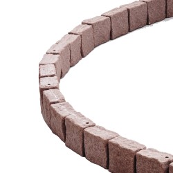 Muovinen kivireunus PE-muovi 1190 mm 4-pakkaus ruskea piha-rajaukseen