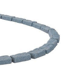 Tekokivinen PE muovinen reunuselementti 1180 95 57 mm pakkaus 6 kiveä hiekkakiven harmaa