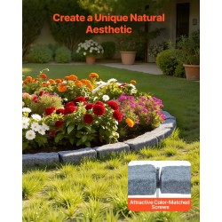 Tekokivinen PE-muovinen reunuselementti 1180×95×57 mm pakkaus 6 kiveä hiekkakiven harmaa