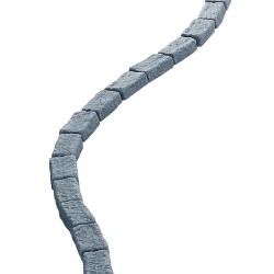 Tekokivinen PE-muovinen reunuselementti 1180×95×57 mm pakkaus 6 kiveä hiekkakiven harmaa