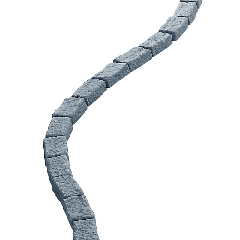 Tekokivinen PE-muovinen reunuselementti 1180×95×57 mm pakkaus 6 kiveä hiekkakiven harmaa