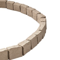 Kivireunus PE muovinen beige 4 kpl pakkaus nurmikon rajaukseen