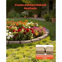 PE-muovinen taipuisa jäljitelmäkivireunus 1180×95×57 mm 24 kpl beige