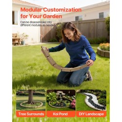 PE-muovinen taipuisa jäljitelmäkivireunus 1180×95×57 mm 24 kpl beige