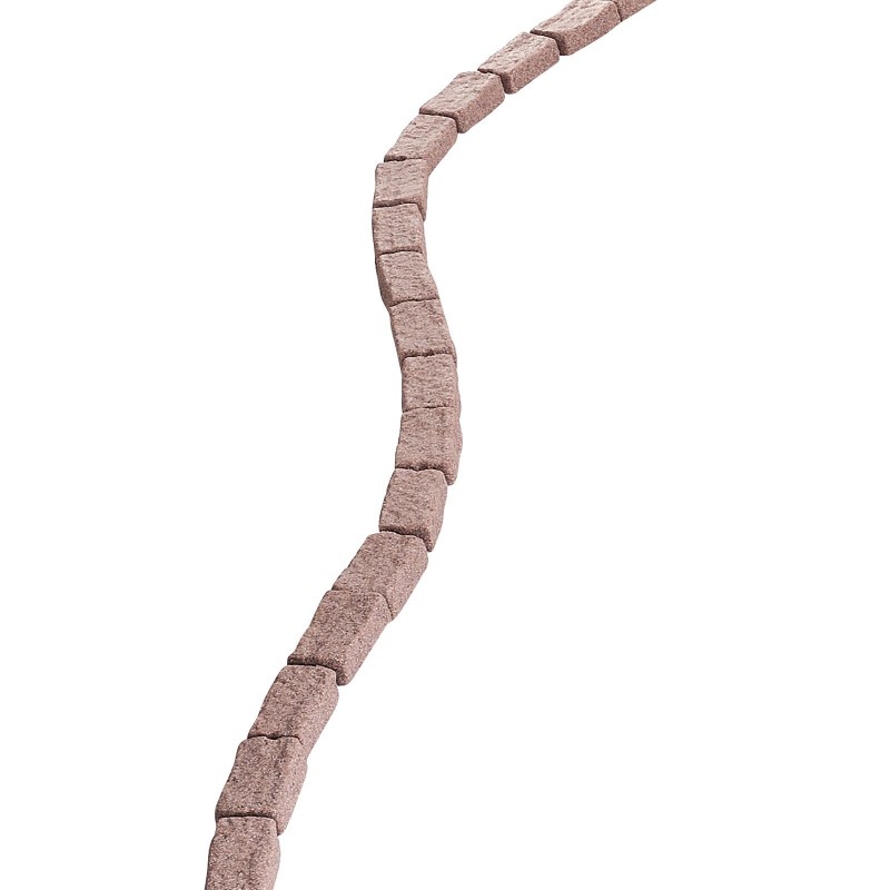 Nurmikon reunus PE-muovinen 1180×95×57 mm 4 kpl pakkaus ruskea joustava kiinnityspiikeillä