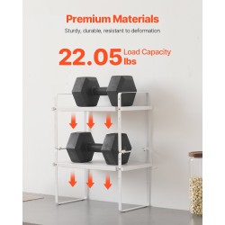 Kaappihylly säädettävä kaksitasoinen pinottava leveys 405–650 mm korkeus 99–180 mm