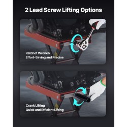 Saksitunkki teräs ruuvitunkki leveä työpöytä moottoripyörille 105–380 mm