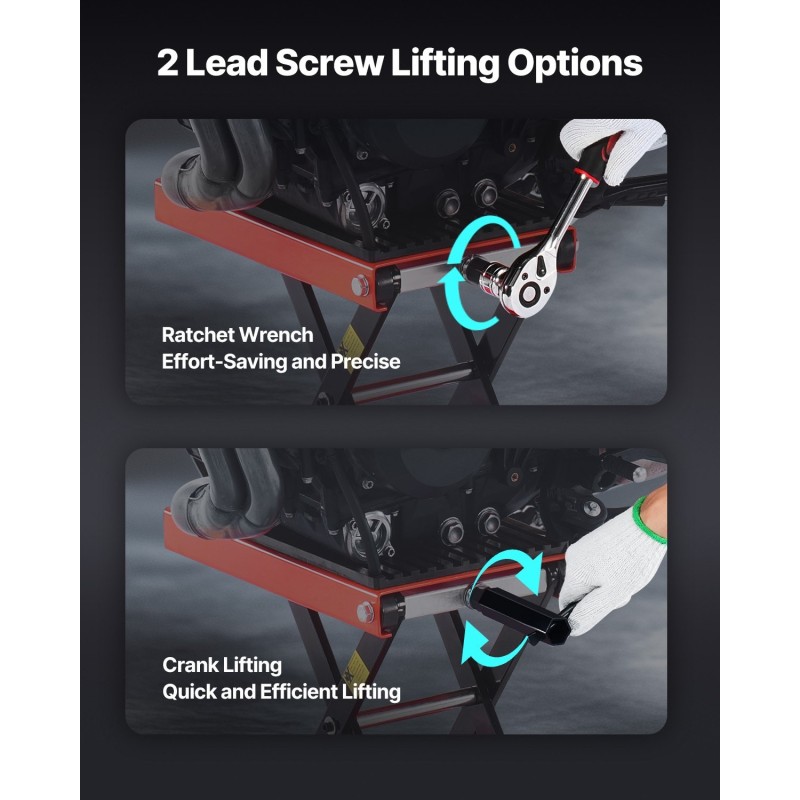 Saksitunkki teräs ruuvitunkki leveä työpöytä moottoripyörille 105–380 mm