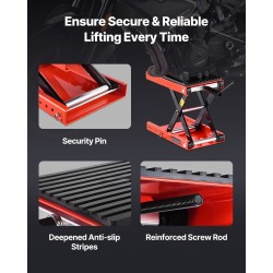 Saksitunkki teräs ruuvitunkki leveä työpöytä moottoripyörille 105–380 mm