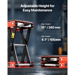 Saksitunkki teräs ruuvitunkki leveä työpöytä moottoripyörille 105–380 mm