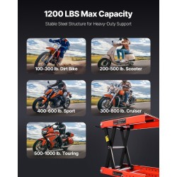 Saksitunkki teräs ruuvitunkki leveä työpöytä moottoripyörille 105–380 mm