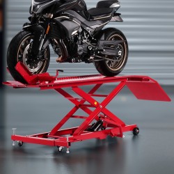 Hydraulinen moottoripyörän nostopöytä teräs 1000 paunan kantavuus