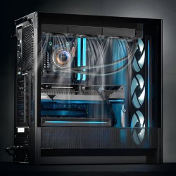 AIO-nestekylmäjärjestelmä kolmella 120 mm PWM-tuulettimella alumiiniradiolla 2,1 tuuman pumpunäytöllä Intel/AMD-yhteensopiva
