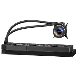 AIO-nestekylmäjärjestelmä kolmella 120 mm PWM-tuulettimella alumiiniradiolla 2,1 tuuman pumpunäytöllä Intel/AMD-yhteensopiva