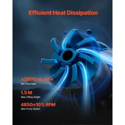 Nestekierron prosessorijäähdytin 120 mm PWN 2,1 tuuman LCD ARGB Intel- ja AMD-yhteensopiva