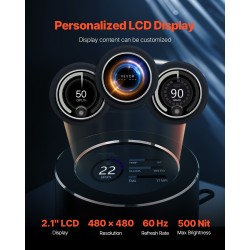 Prosessorin vesijäähdytin 3x120mm PWM-tuulettimet 2,1 tuuman näyttö ARGB Intel AM4 AM5