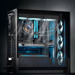 Prosessorin vesijäähdytin 3x120mm PWM-tuulettimet 2,1 tuuman näyttö ARGB Intel AM4 AM5