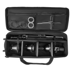 Studiovarustelaukku pyörillä vedenkestävä 1680D nylonista 90 7 l studiovarusteille