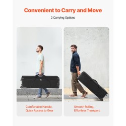 Studiotrolleylaukku 129,9 l vedenkestävä 1680D nylonmateriaali