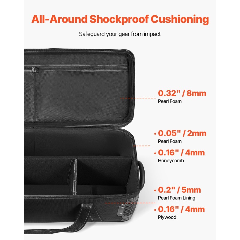 Rullalaukku studiokalustolle nailon 93,23 l muokattava sisätila pyörillä