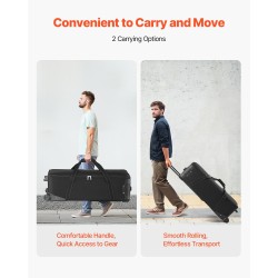 Rullattava kameralaukku 62,5 l vesitiivis 1680D nailon studiovarusteille