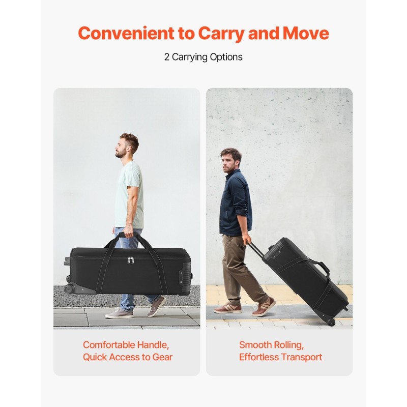 Rullattava kameralaukku 62,5 l vesitiivis 1680D nailon studiovarusteille