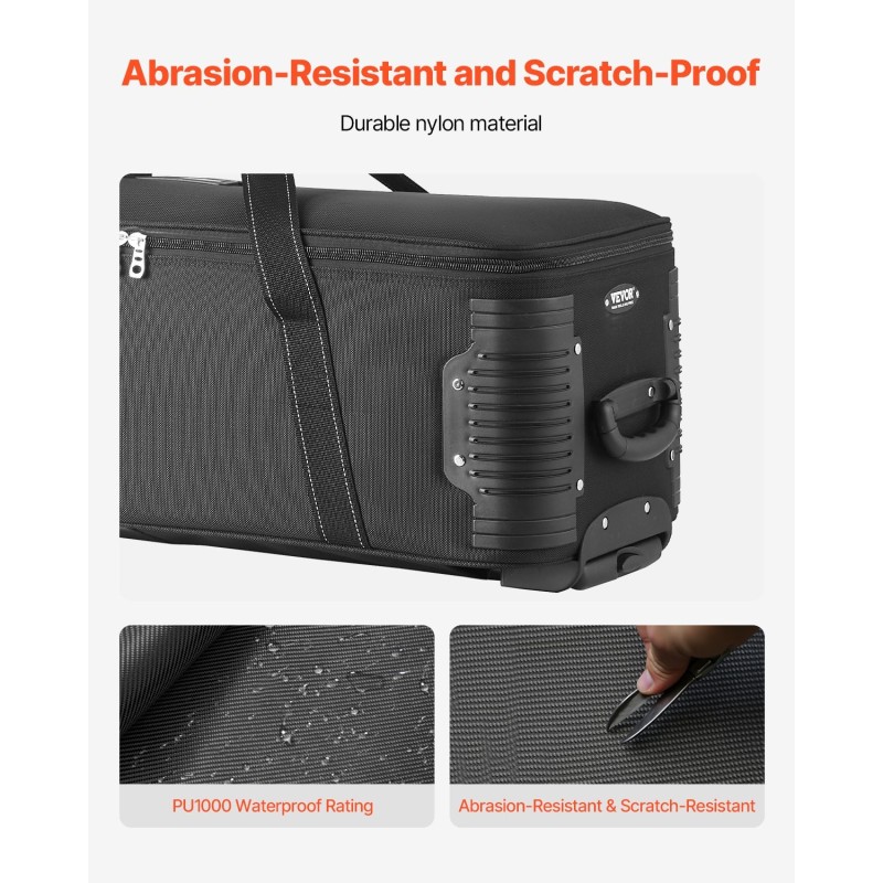 Rullattava kameralaukku 62,5 l vesitiivis 1680D nailon studiovarusteille