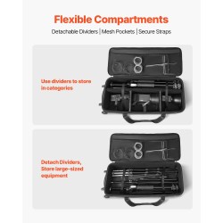 Rullattava kameralaukku 62,5 l vesitiivis 1680D nailon studiovarusteille