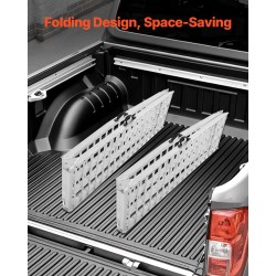 Alumiiniset kuormausrampit kaksi kappaletta taitettavat kumikynnyslevyt mönkijöille ja moottoripyörille