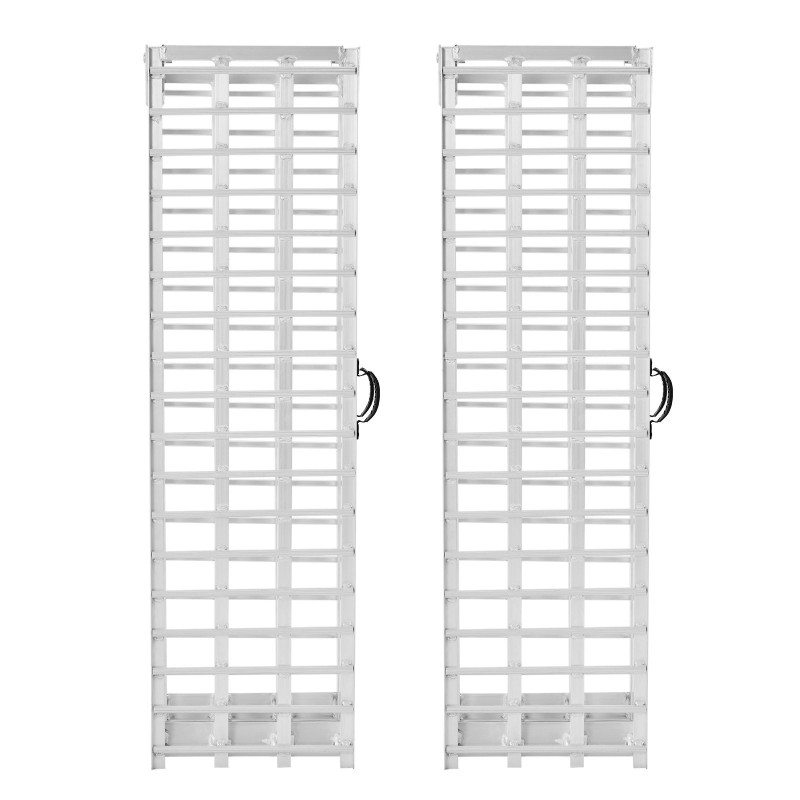 Alumiiniset kuormausrampit kaksi kappaletta taitettavat kumikynnyslevyt mönkijöille ja moottoripyörille