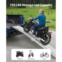 Alumiininen ajoluiska 3050 mm auki 295 mm leveys 750 paunaa 1 kpl