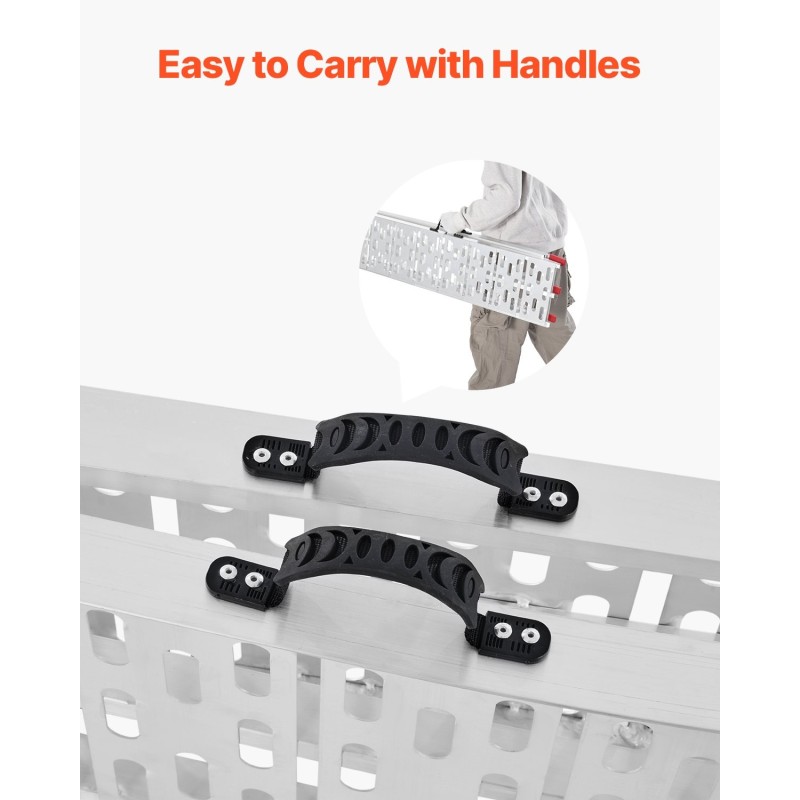 Alumiininen ajoluiska 3050 mm auki 295 mm leveys 750 paunaa 1 kpl