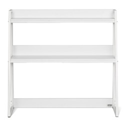 Pöytähylly 2-tasoinen valkoinen lastulevyinen työpöydälle 95x32x90 cm